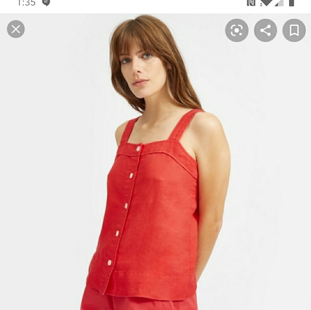 Everlane Linen Picnic Top